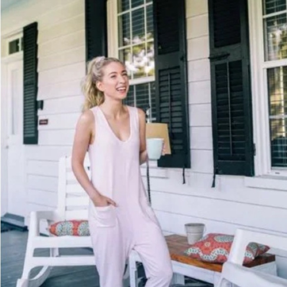 Smash + Tess Saturday Romper in pink lemonade